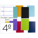 CUADERNO ESPIRAL LIDERPAPEL CUARTO WITTY TAPA DURA 80H 75GR RAYADO MONTESSORI 5 MM COLORES SURTIDOS