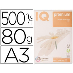 PAPEL FOTOCOPIADORA IQ PREMIUM DIN A3 80 GRAMOS PAQUETE DE 500 HOJAS