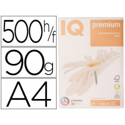 PAPEL FOTOCOPIADORA IQ PREMIUM DIN A4 90 GRAMOS PAQUETE DE 500 HOJAS