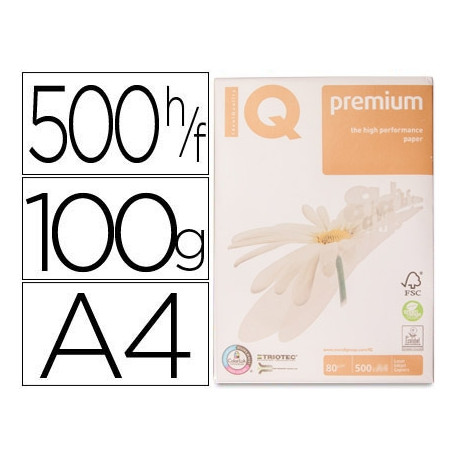 PAPEL FOTOCOPIADORA IQ PREMIUM DIN A4 100 GRAMOS PAQUETE DE 500 HOJAS