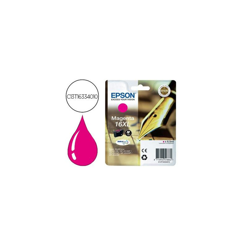 INK-JET EPSON 16XL WF2010W WF2510WF WF2520NF WF2530WF WF2540WF MAGENTA 450 PAG