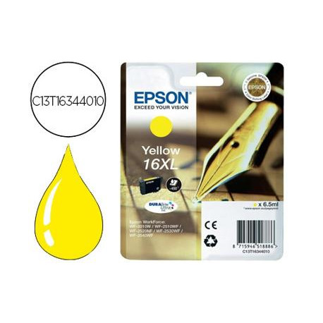 INK-JET EPSON 16XL WF2010W WF2510WF WF2520NF WF2530WF WF2540WF AMARILLO 450 PAG