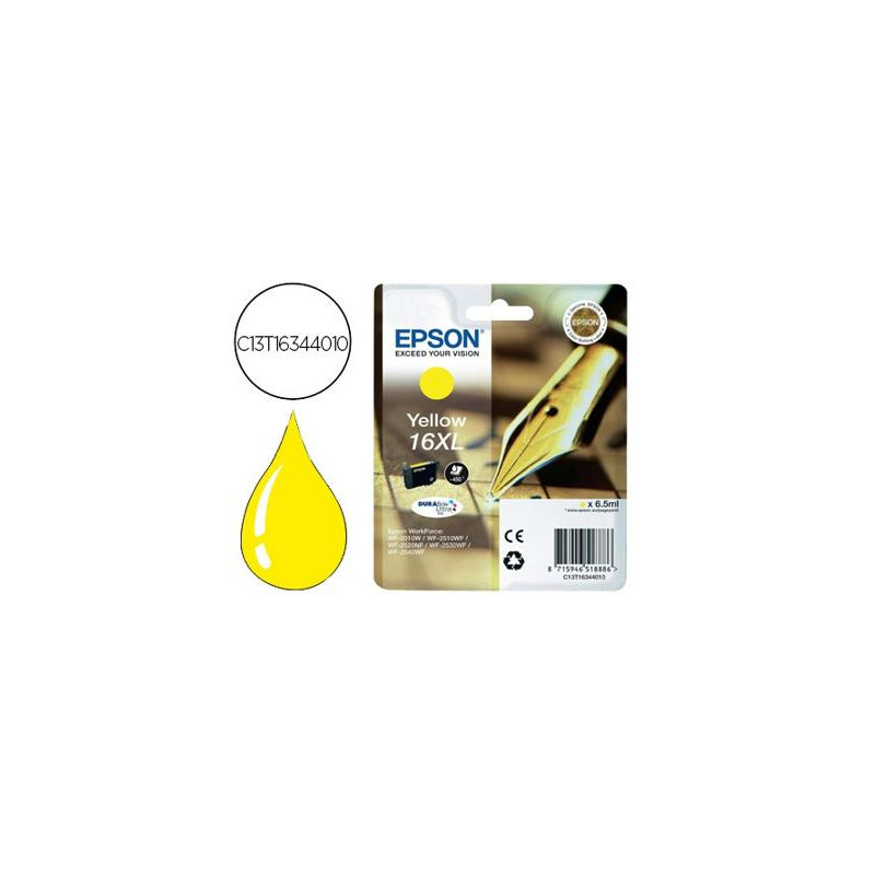 INK-JET EPSON 16XL WF2010W WF2510WF WF2520NF WF2530WF WF2540WF AMARILLO 450 PAG