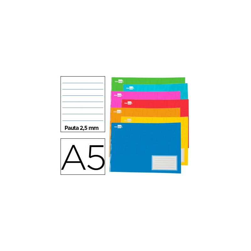 LIBRETA LIDERPAPEL SMART A5 APAISADA 32H 60G/M2 PAUTA 2,5 MM CON MARGEN