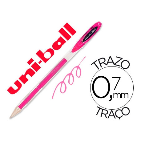 BOLIGRAFO UNI-BALL ROLLER UM-120 SIGNO 0,7 MM TINTA GEL COLOR ROSA