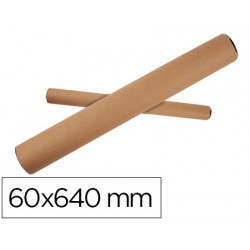 TUBO DE CARTON Q-CONNECT PORTADOCUMENTOS CARTONCILLO ENCOLADO RECICLADO 1,8 MM CON 2 TAPAS DE PLASTI