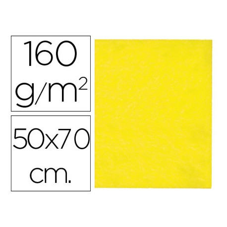 FIELTRO LIDERPAPEL 50X70 CM AMARILLO 160 G/M2