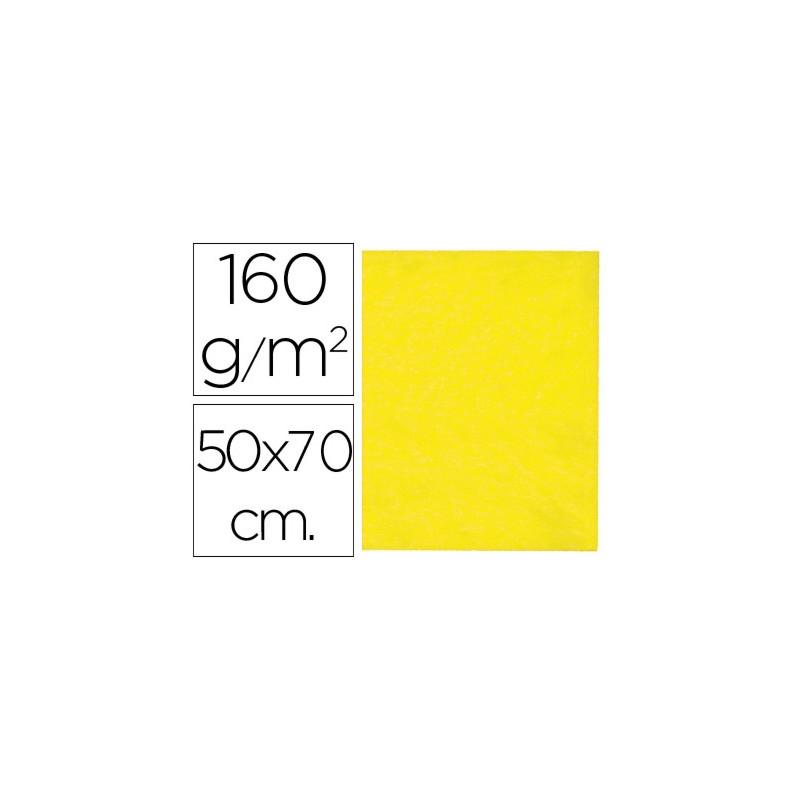 FIELTRO LIDERPAPEL 50X70 CM AMARILLO 160 G/M2