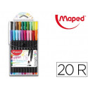 ROTULADOR MAPED PUNTA DE METAL GRAPH PEPS FINE LINER ESTUCHE DE 20 COLORES SURTIDOS