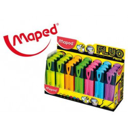 ROTULADOR MAPED FLUO PEPS CLASSIC EXPOSITOR DE 28 UNIDADES COLORES SURTIDOS