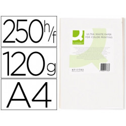 PAPEL FOTOCOPIADORA Q-CONNECT ULTRA WHITE DIN A4 120 GRAMOS PAQUETE DE 250 HOJAS