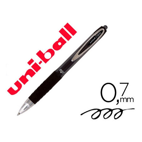 BOLIGRAFO UNI-BALL SIGNO 207E RETRACTIL 0,7 MM COLOR NEGRO