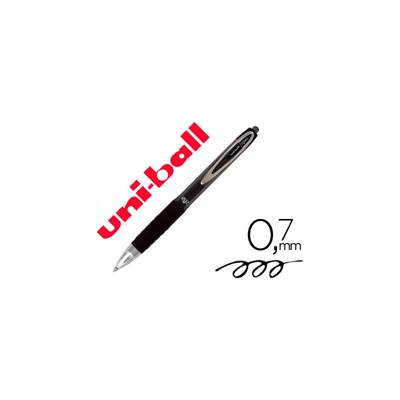 BOLIGRAFO UNI-BALL SIGNO 207E RETRACTIL 0,7 MM COLOR NEGRO