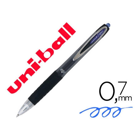 BOLIGRAFO UNI-BALL SIGNO 207E RETRACTIL 0,7 MM COLOR AZUL