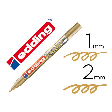 ROTULADOR EDDING PUNTA FIBRA 751 ORO PUNTA REDONDA 1-2 MM