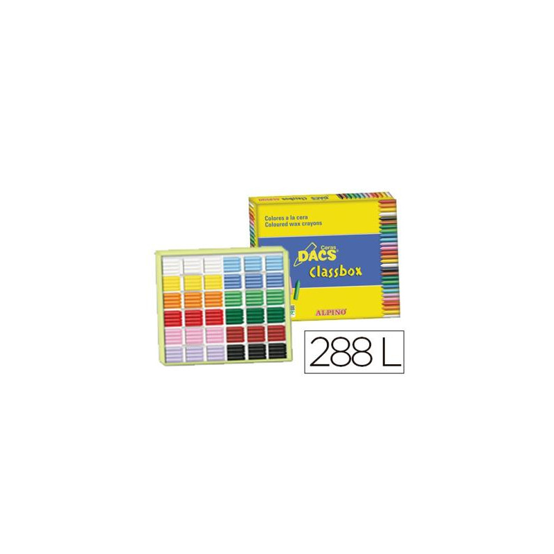 LAPICES CERA DACS CLASSBOX CAJA DE 288 UNIDADES 12 COLORES SURTIDOS