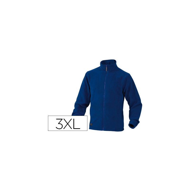 CHAQUETA DELTAPLUS POLAR CON CREMALLERA 2 BOLSILLOS COLOR AZUL TALLA 3XL