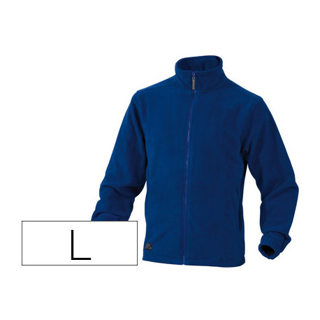 CHAQUETA DELTAPLUS POLAR CON CREMALLERA 2 BOLSILLOS COLOR AZUL TALLA L