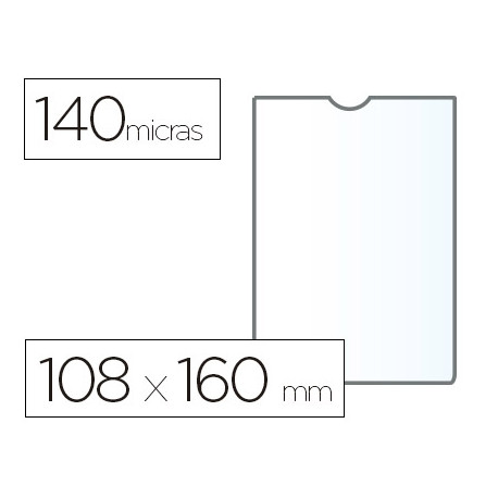 FUNDA PORTADOCUMENTO ESSELTE PLASTICO TRANSPARENTE 140 MICRAS TAMA?O 108X160 MM