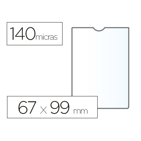 FUNDA PORTADOCUMENTO ESSELTE PLASTICO TRANSPARENTE 140 MICRAS TAMA?O 67X99 MM