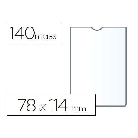 FUNDA PORTADOCUMENTO ESSELTE PLASTICO TRANSPARENTE 140 MICRAS TAMA?O 78X114 MM