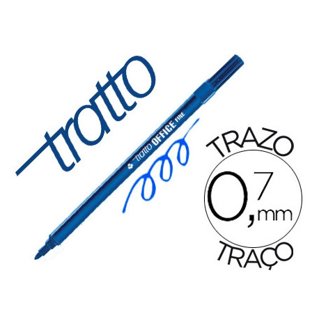 ROTULADOR TRATTO OFFICE FINE PUNTA DE FIBRA TRAZO 0,7 MM AZUL