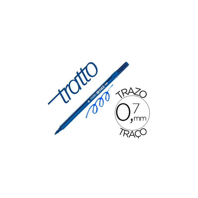 ROTULADOR TRATTO OFFICE FINE PUNTA DE FIBRA TRAZO 0,7 MM AZUL