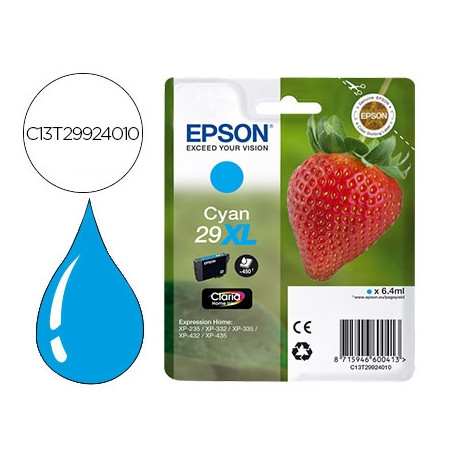 INK-JET EPSON HOME 29XL T2992 XP435/330/335/332/430/235/432 CIAN 450 PAG