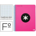 CUADERNO ESPIRAL ANTARTIK A4 MICRO TAPA DURA 80H 100 GR CUADRO 5MM SIN BANDAS 4 TALADROS COLOR ROSA 