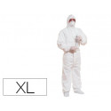 TRAJE DE SEGURIDAD DELTAPLUS POLIPROPILENO CON CAPUCHA DE UN SOLO USO COLOR BLANCO TALLA XL