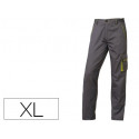 PANTALON DE TRABAJO DELTAPLUS CINTURA AJUSTABLE 5 BOLSILLOS COLOR GRIS VERDE TALLA XL