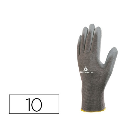 GUANTES DELTAPLUS POLIESTER ANTIDESLIZANTE LAVABLE ESPECIAL PARA MANIPULACION Y MANUTENCION GRIS TAL