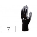 GUANTES DELTAPLUS DE PUNTO POLIESTER PALMA DE NITRILO ESPECIAL PARA MECANICA GRASAS ACEITES NEGRO-GR