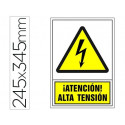 PICTOGRAMA SYSSA SE?AL DE ADVERTENCIA ATENCION! ALTA TENSION EN PVC 245X345 MM