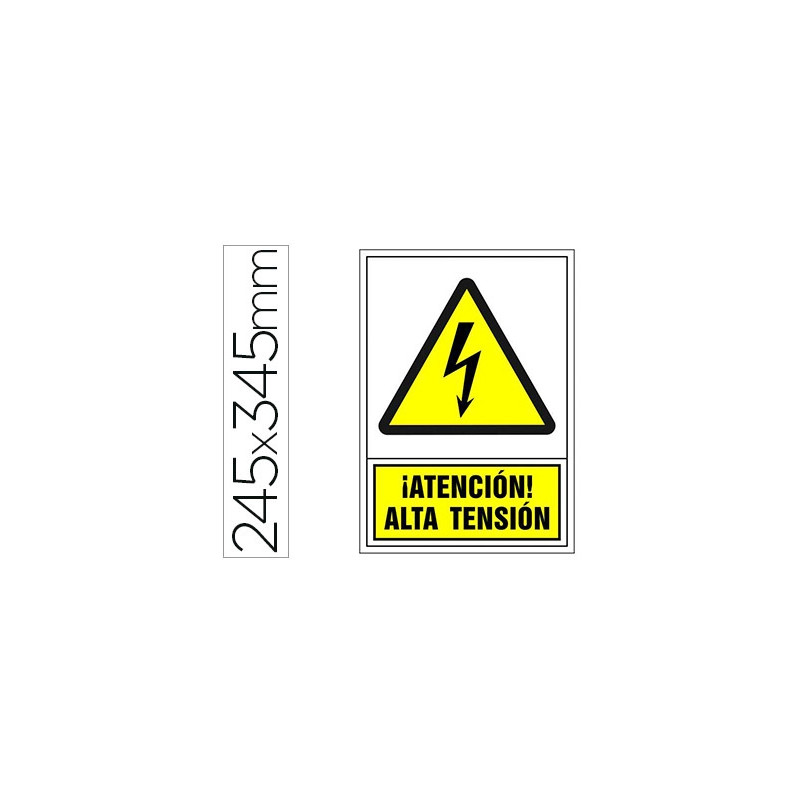 PICTOGRAMA SYSSA SE?AL DE ADVERTENCIA ATENCION! ALTA TENSION EN PVC 245X345 MM