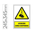 PICTOGRAMA SYSSA SE?AL DE ADVERTENCIA ATENCION! CARGA SUSPENDIDA EN PVC 245X345 MM