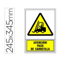 PICTOGRAMA SYSSA SE?AL DE ADVERTENCIA ATENCION! PASO DE CARRETILLA EN PVC 245X345 MM