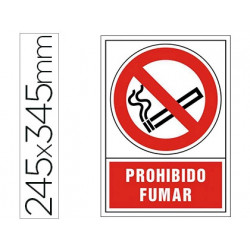 PICTOGRAMA SYSSA SE?AL DE PROHIBICION PROHIBIDO FUMAR EN PVC 245X345 MM