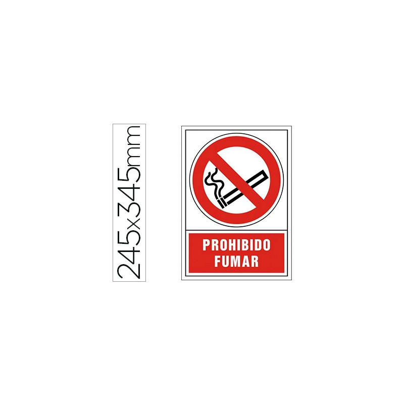 PICTOGRAMA SYSSA SE?AL DE PROHIBICION PROHIBIDO FUMAR EN PVC 245X345 MM