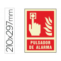 PICTOGRAMA SYSSA SE?AL DE PULSADOR DE ALARMA EN PVC FOTOLUMINISCENTE 210X297 MM