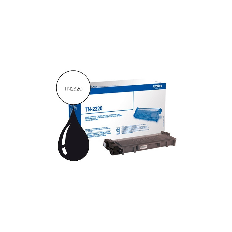 TONER BROTHER TN-2320 DCPL2520DW DCPL2540DN MFCL2700DW MFCL2720DW MFCL2740DW NEGRO 2600 PAG