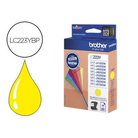 INK-JET BROTHER LC-223CBP AMARILLO DCP4120DW MFCJ4420DW MFCJ4620DW MFCJ5320DW 550 PAG