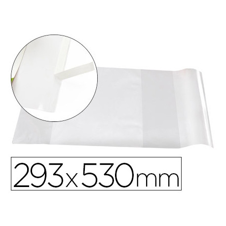 FORRALIBRO LIDERPAPEL N29 CON SOLAPA AJUSTABLE ADHESIVO 293 X 530 MM