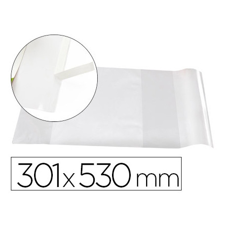 FORRALIBRO LIDERPAPEL N30 CON SOLAPA AJUSTABLE ADHESIVO 301 X 530 MM