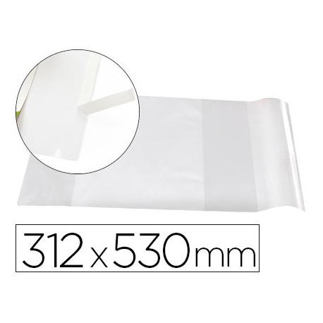 FORRALIBRO LIDERPAPEL N31 CON SOLAPA AJUSTABLE ADHESIVO 312 X 530 MM