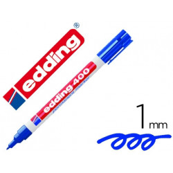 ROTULADOR EDDING MARCADOR PERMANENTE 400 AZUL PUNTA REDONDA 1 MM RECARGABLE