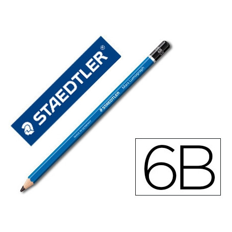 LAPICES DE GRAFITO STAEDTLER MARS LUMOGRAPH 100 6B UNIDAD