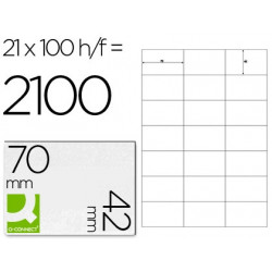 ETIQUETA ADHESIVA Q-CONNECT KF10648 TAMA?O 70X42 MM FOTOCOPIADORA LASER INK-JET  DIN A4