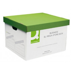 CAJON Q-CONNECT CARTON PARA 4 CAJAS ARCHIVO DEFINITIVO FOLIO MONTAJE AUTOMATICO MEDIDAS INTERIOR 295