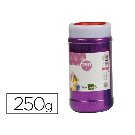 PURPURINA LIDERPAPEL FANTASIA COLOR VIOLETA METALIZADO BOTE DE 250 GR